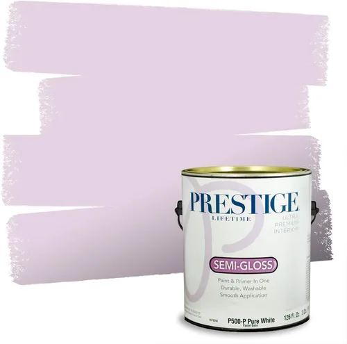 Vista 46 de PRESTIGE Pinturas de pintura interior e imprimación en uno, 1 galón, plano, combinación comparable de Sherwin Williams* Kimono Violet*