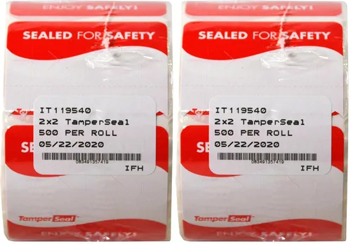 Vista 4 de DayMark Safety Systems - IT118675 TamperSeal, etiqueta térmica directa a prueba de manipulaciones, 2.2" x 4" (rollo de 500), rojo/blanco