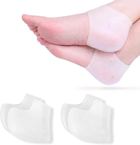 Vista 10 de RooRuns Protectores de talón de gel para tendinitis de Aquiles, ampolla, dolor de talón, fascitis plantar
