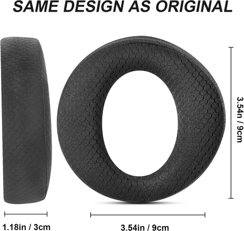 Vista 3 de GVOEARS - Almohadillas de repuesto para auriculares inalámbricos Sony PlayStation 5 PS5 Pulse 3D (tela de malla transpirable)