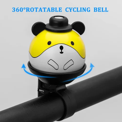 Vista 4 de ROCKBROS Campana de bicicleta para niños, campanas de bicicleta, campanas de ciclismo, lindo anillo de bola, accesorios de bicicleta para niñas