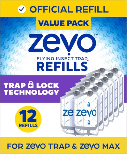 Vista 5 de Zevo Indoor Insect Trap Refills – 2-Pack Cartridges for Zevo Plug-in Devices – Catch Gnats, Fruit Flies & House Flies – Odorless, Mess-Free