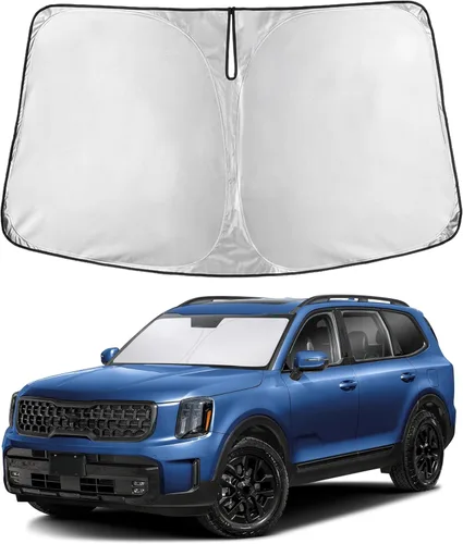 Vista 161 de EcoNour - Parasol plegable para parabrisas de Toyota Tacoma 2016-2025 2026, accesorios para camioneta de 2 puertas y 4 puertas, protector de visera