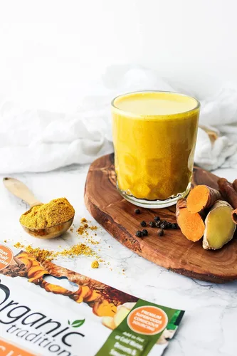 Vista 4 de Organic Traditions Matcha Latte & Turmeric Latte Bundle - 5.3 oz cada uno