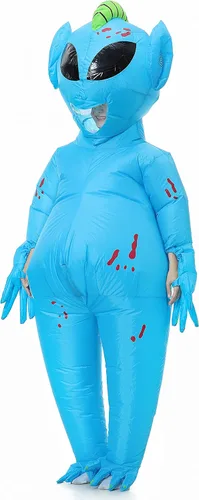 Vista 3 de JYZCOS Disfraz de alienígena inflable para adultos explota Halloween cuerpo completo mono