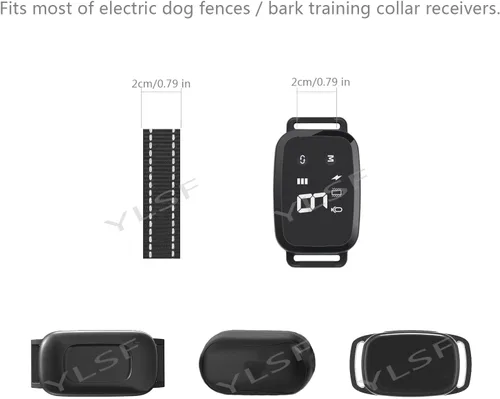 Vista 2 de Correa de repuesto para collar de perro para valla electrónica, collar de ladridos y receptores de rastreador GPS - Compatible con casi todas