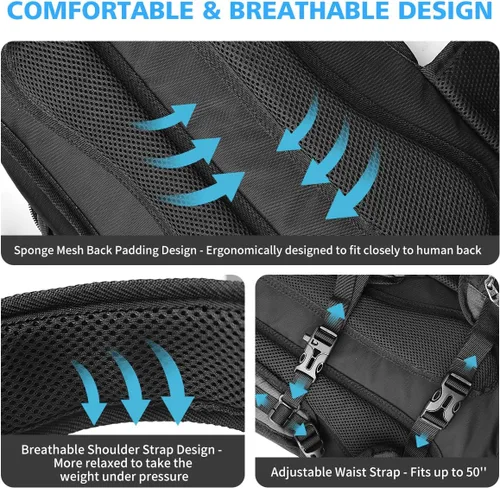 Vista 4 de Hydration Pack, Insulated Hydration Backpack with 2L Hydration Bladder, Hiking Backpack for Men Women Kids, Water Backpack for Hiking, Running