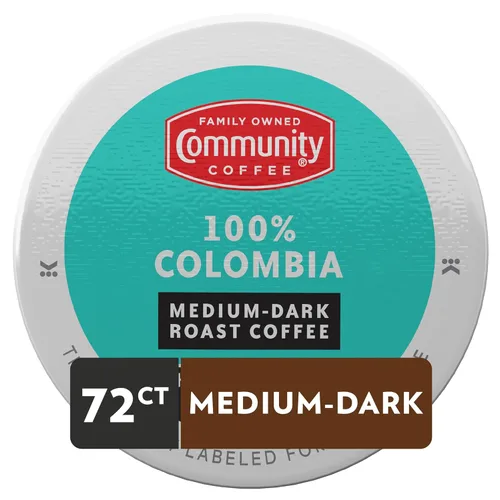 Vista 2 de Community Coffee - 72 cápsulas de café 100% Colombia, tostado medio oscuro, compatible con cafeteras Keurig 2.0 K-Cup, 12 unidades (paquete de 6)
