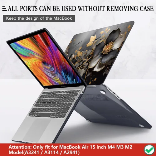 Vista 5 de CISSOOK Funda compatible con MacBook Air de 15 pulgadas 2023 2024 2025 2026 versión M5 A3448 M4 A3241 M3 A3114 M2 A2941, carcasa rígida de plástico