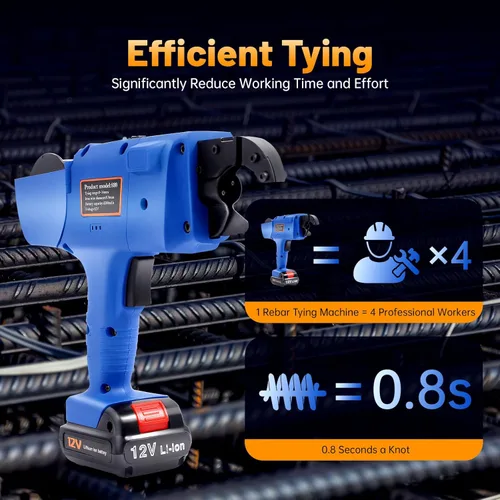 Vista 3 de Máquina de atado de nivel de barras de refuerzo 0.315-1.339 in Automática de mano de barra de refuerzo de atado de acero Máquina de flejado de acero