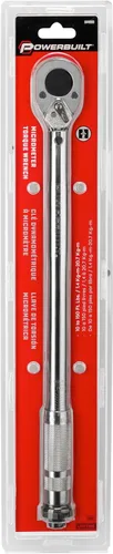 Vista 8 de Powerbuilt Llave dinamométrica con micrómetro, transmisión de 1/2 pulgada, trinquete reversible con clics, con bloqueo, rango de 30 a 150 pies-libra