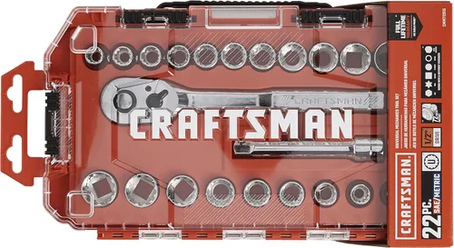 Vista 2 de CRAFTSMAN Juego de zócalos, universal, unidad de 1/2", 19 piezas (CMMT12015)