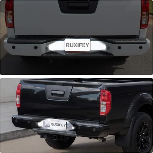 Vista 6 de RUXIFEY Luces LED para matrícula, reemplazo de la lente de la lámpara trasera, compatible con Frontier Titan Xterra Armada Suzuki Equator