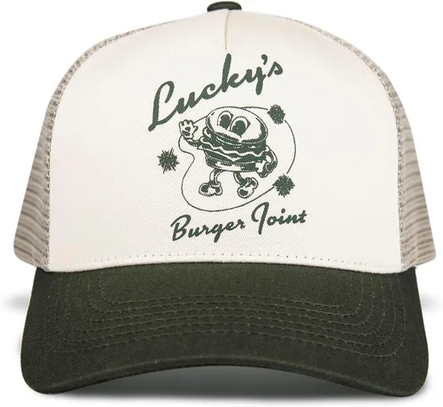 Vista 27 de Lucky Brand Gorra Trucker Snapback Ajustable Espalda de malla Retro Gorra de béisbol Golf Pesca American Heritage Trébol bordado 3d