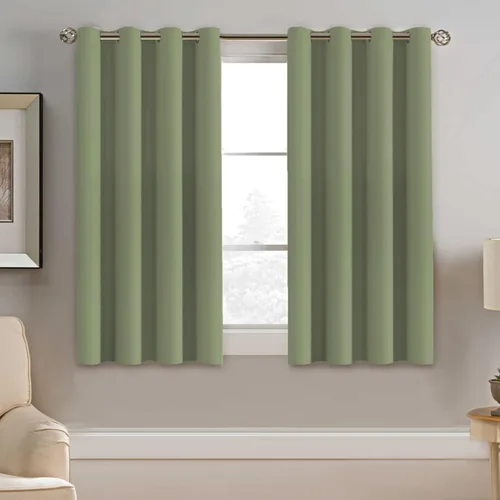 Vista 172 de H.VERSAILTEX Cortinas blancas de ventana con aislamiento térmico de 63 pulgadas de largo, panel de tratamiento de ventana para sala de estar, Blanco