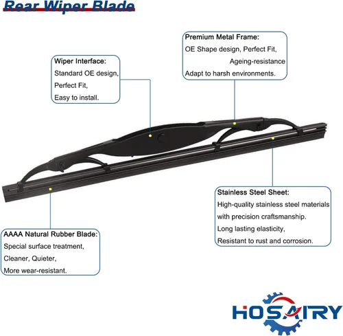 Vista 4 de Juego de limpiaparabrisas trasero para Buick Encore 2013-2020, para Chevy Trax 2015-2020 Conjunto de limpiaparabrisas trasero 95915136 95466019