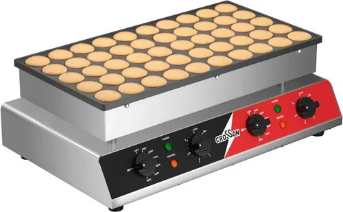 Vista 8 de CROSSON Mini máquina para hacer panqueques, 25 unidades de 1.693 in de diámetro holandés para panqueques, parrilla antiadherente de acero