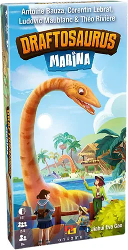 Vista 4 de Ankama Draftosaurus: Aerial Show - Añade nuevos Dino-meeples a tu parque, nuevas formas de sumar puntos, juega con o sin expansión Marina 2-5