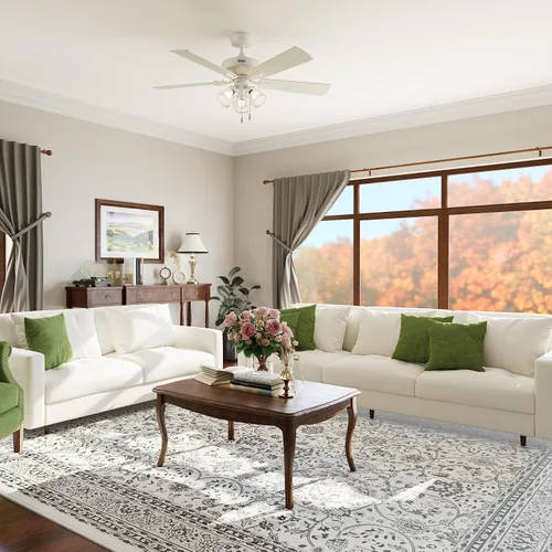 Vista 8 de Hunter Fan Company 52535 Crestfield - Ventilador de techo, 052, blanco fresco