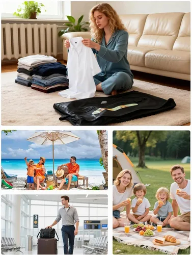 Vista 6 de AIDONS Bolsas de sellado al vacío para ropa de viaje, bolsas de compresión al vacío reutilizables para almacenamiento de ropa y mantas, se adapta a