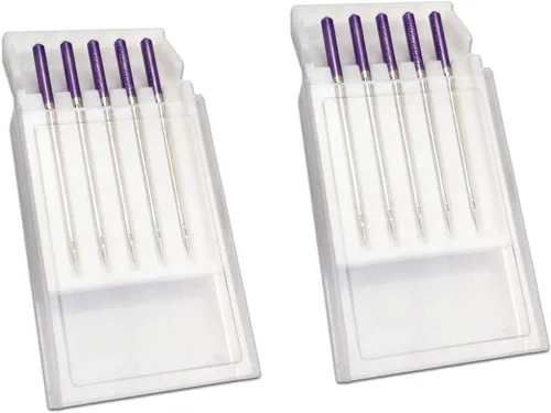 Vista 5 de Sowiichi Paquete de 2 agujas de punta azul tamaño 11 para máquinas de coser Janome, paquete de 5