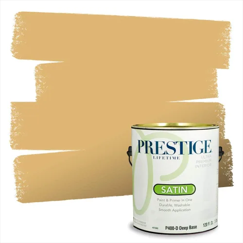 Vista 225 de PRESTIGE Pinturas de pintura exterior e imprimación en uno, 1 galón, plano, combinación comparable de Benjamin Moore* Manzanilla*