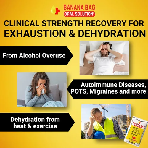Vista 7 de Banana Bag Oral Solution Paquetes – Bolsa de 30 paquetes de lima limón natural Una mezcla refrescante de electrolitos, vitamina C y complejo B