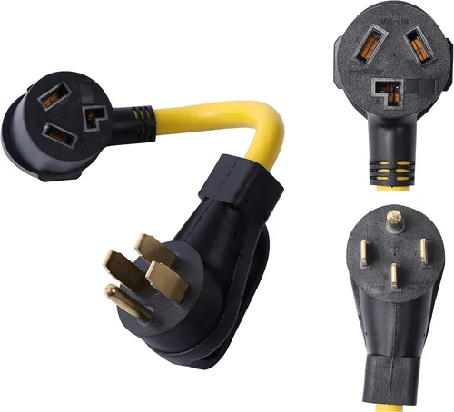 ONETAK NEMA 14-50P a 10-30R 120V/240V 50 Amp 4 clavijas macho enchufe a 3 clavijas hembra receptáculo generador secador soldador secadora de ropa