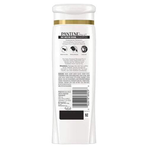 Vista 5 de Pantene Daily Moisture Renewal Duo set, champú de 12.6 onzas y acondicionador de 12 onzas