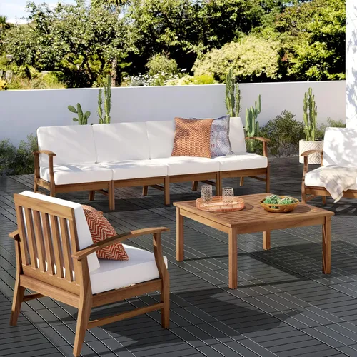 Vista 2 de VANCASTLE - Baldosas entrelazadas de plástico para plataformas, de 11.8 x 11.8 pulgadas (paquete de 9), suelos para patio impermeables
