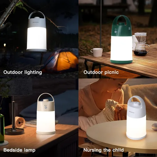 Vista 7 de Luz nocturna con sensor de movimiento mejorado con 4 niveles de brillo ajustables, lámpara LED recargable portátil con detección de movimiento PIR