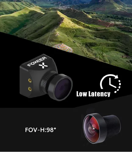 Vista 3 de FOXEER Cámara FPV Razer Mini 1200TVL 1/3" Sensor CMOS Lente de 2.1mm 4:3 OSD PAL/NTSC Cambiable Soporte de Placa Ultra Ligera Nano Cámara FPV
