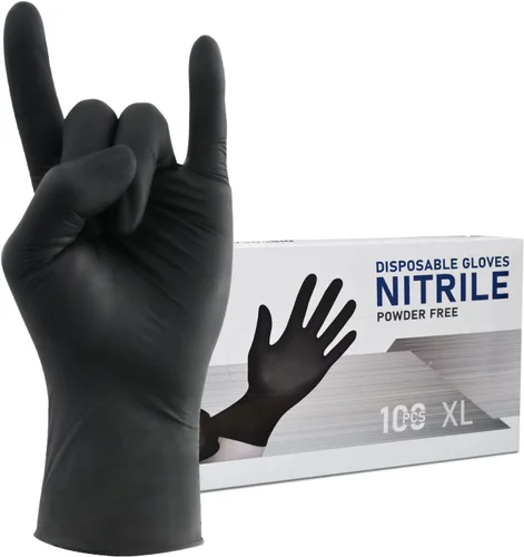 Vista 10 de Wostar Guantes desechables de nitrilo sin polvo y látex, guantes de examen de nitrilo desechables no estériles de 4 mil para pantalla táctil