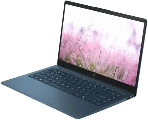 Vista 3 de Laptop portátil HP de 13.8" HD IPS, procesador Intel Celeron N hasta 2.78 GHz, 4 GB DDR4, SSD de 128 GB, HDMI, cámara web, Bluetooth, Windows 11