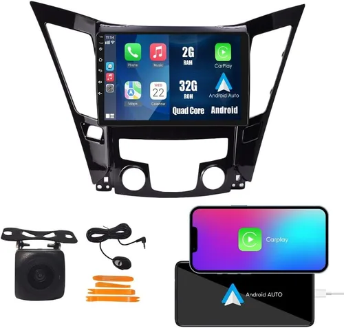 Vista 33 de CarPlay Android Auto Autoradio Navegación de Coche Estéreo GPS Radio 9 "IPS Pantalla Táctil Headunit Tablet para Hyundai Sonata 2010-2014 si