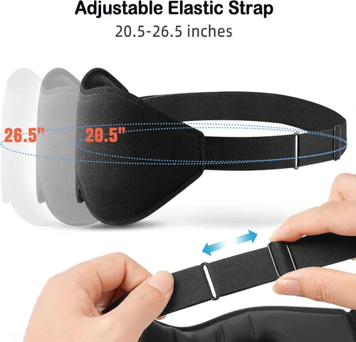 Vista 6 de Máscara para dormir LitBear para mujeres y hombres que duermen de lado, máscara para ojos para dormir con bloqueo de luz, máscara para dormir