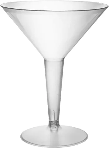 Vista 7 de Party Essentials Vasos de Martini de plástico duro de dos piezas de 8 onzas, rosa neón, 10