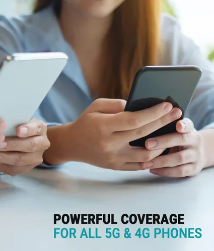 Vista 3 de Surecall Fusion5s 2G, 3G y 4G LTE Home Booster de señal celular con Yagi y 2 domos SC-PolysH/O-72-YD2-KIT