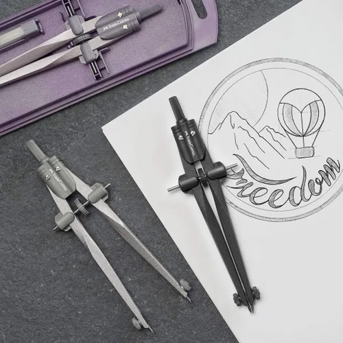 Vista 3 de Faber-Castell Stream Quick Set Brújula - Piedra Negra, 174530