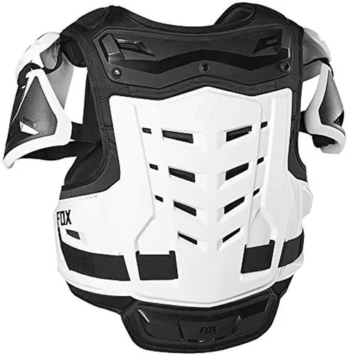 Vista 2 de Fox Racing Raptor Chaleco de Motocross para Bicicleta de Tierra CE Protector de Pecho, Negro/Blanco, Pequeño/Mediano
