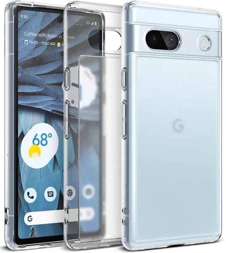 Vista 2 de Ringke Fusion - Funda compatible con Google Pixel 7a [transparente mate] + cristal de lente de cámara compatible con Google Pixle 7a
