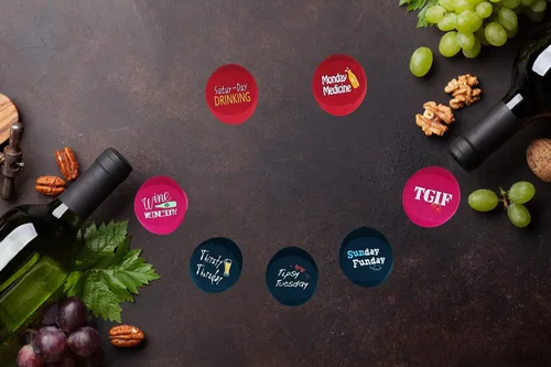 Vista 7 de Funny Wine Stoppers Silicone Reusable Wine Bottle Stopper Cute for Wine Beverage and Beer Bottles with a Funny Saying Funny Wine Stoppers 7 PACK