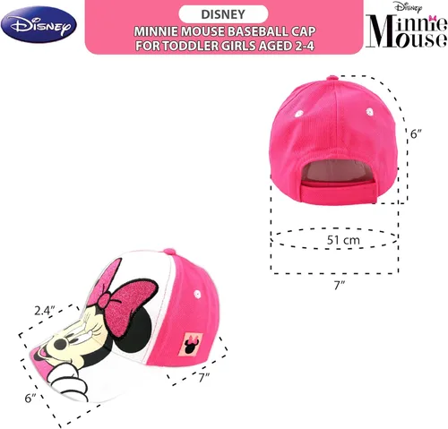 Vista 7 de Disney Sombrero de béisbol Little Minnie Mouse para niñas RosadoBlanco