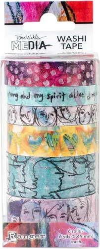 Ranger MDA59974#1-6 Rollos Dina Wakley Media Washi Tape