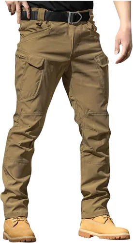 Pantalones tipo cargo para hombre con bolsillos, pantalones atléticos militares, cintura elástica, múltiples bolsillos, overoles casuales para el