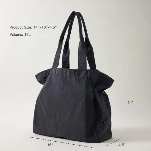 Vista 2 de Bolsa de mano para mujer, bolsa de compras con cincha lateral de 18 litros, bolsa de mano grande, bolsas de hombro ligeras para el trabajo