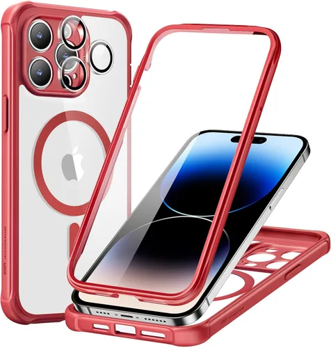 Vista 10 de ESR Funda para iPhone 14 Pro Max, compatible con MagSafe, funda de cuerpo completo a prueba de caídas de grado militar para iPhone 14 Pro Max