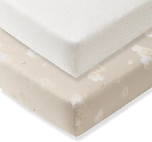 Vista 27 de Burt's Bees Baby Sábana Bajera para Cuna Ajustable de Algodón Orgánico Esencial, Transpirable para Colchones Estándar para Cuna y Niños Pequeños