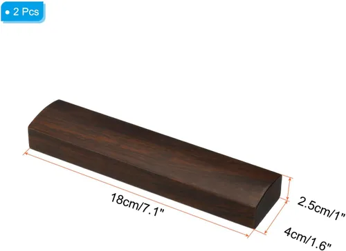 Vista 2 de PATIKIL Pisapapeles de madera de 7.1 x 1.6 x 1 pulgadas, paquete de 2 papeles para sujetar peso de papel, herramienta de práctica de caligrafía