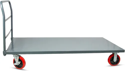 5Seconds Carrito de plataforma resistente de 72 x 36 pulgadas, carrito industrial de 3300 libras, carro de mano plano con placa de diamante de acero